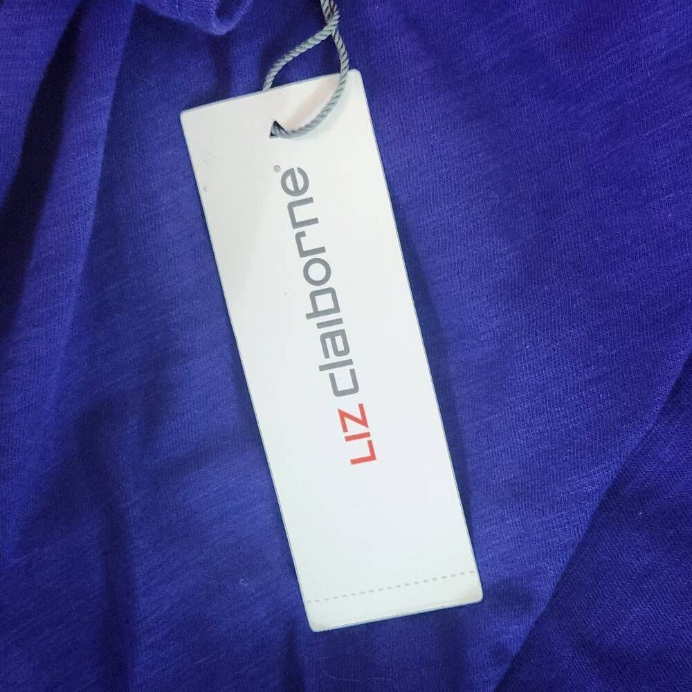 Liz Claiborne Purple T-Shirt with Crochet Lace Detail NWT Size 2X Plus Size Tee - Picture 10 of 11